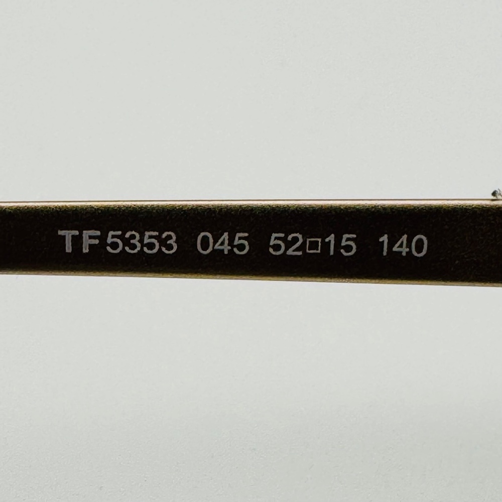 NIB Tom Ford Eyeglass Frames FT5353 045 Light Brown & Gold - Picture 9 of 10